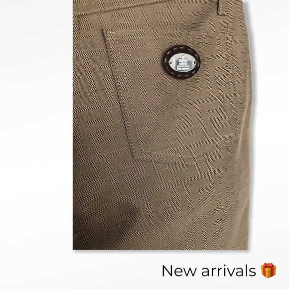 Fendi zucca logo jacquard pattern  jeans pants xs - Picture 5 of 9